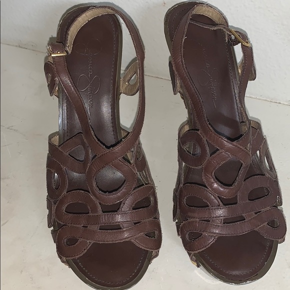 Jessica Simpson Cut-Out Leather Stilettos - Picture 2 of 7